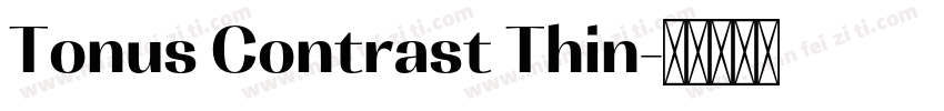 Tonus Contrast Thin字体转换